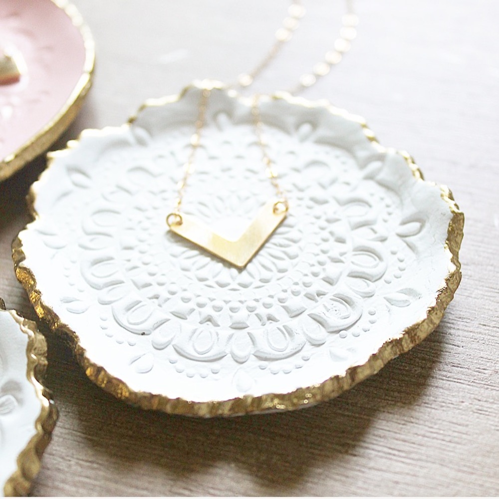 Boho Minimal Chevron Gold Filled Necklace